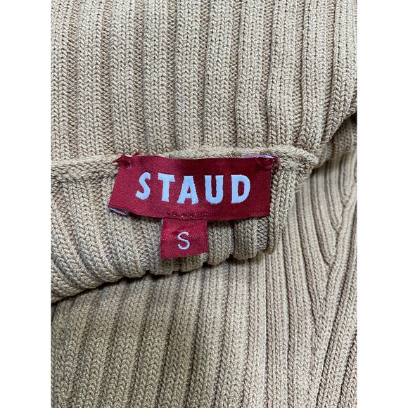 Staud 'Callum' Tan Viscose Dress Size S - Picture 4 of 5